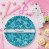 アクアブルースターフィッシュパターン紙プレート ペーパープレート (パーティー)