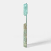 アクアブルースパークルリボングラム iPhoneケース (右側面)