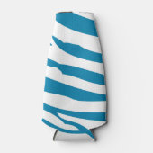 アクアブルーゼブラプリント ボトルクーラー (正面)