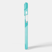 アクアブルーターコイズ抽象芸術アートIPhoneケース Case-Mate iPhoneケース (裏面 / 左)