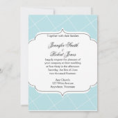 アクアブルーダイアモンドホタテ結婚式招待状 招待状 (裏面)