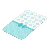 アクアブルーダマスクウィズターコイズリボン マグネット (左側)