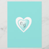 アクアブルーダマスコウェディングテーブルメニュー メニュー (裏面)