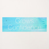 アクアブルーツリーポーズウォーターカラー抽象芸術 ヨガマット (裏面(横))