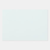 アクアブルーティール（緑がかった色）水彩混成貝殻デザイン ラッピングペーパーシート (正面2)