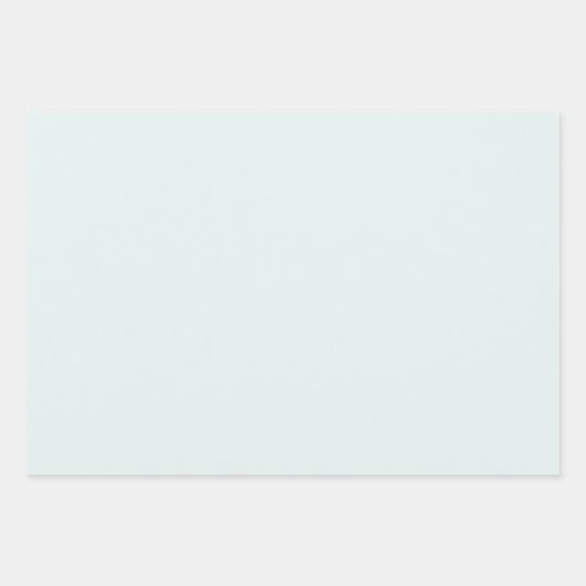 アクアブルーティール（緑がかった色）水彩混成貝殻デザイン ラッピングペーパーシート (正面2)