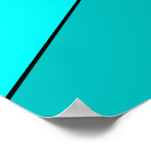 アクアブルーティール（緑がかった色）装飾 ポスター (角)