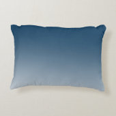 アクアブルーネイビーグラデーションレオパード印刷 アクセントクッション (裏面)