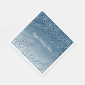 アクアブルーネイビーグラデーションレオパード印刷 スタンダードランチョンナプキン (角)