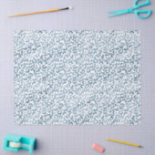 アクアブルーネイビーヒョウ印刷 薄葉紙 (クラフト)