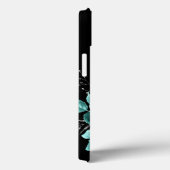 アクアブルーバラシルバースパルクルブーケモノグラム Case-Mate iPhoneケース (裏面 / 右)