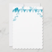 アクアブルーバードバンティングペナント結婚式招待状 招待状 (裏面)