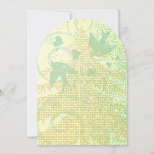 アクアブルーバード&パインツリーズ結婚式招待状 招待状 (裏面)