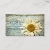 アクアブルーバーンウッドホワイトデイジーフローリスト 名刺 (裏面)