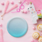 アクアブルーパーソナライズされたズ結婚紙プレート ペーパープレート (パーティー)