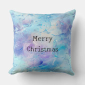 アクアブルーパープルアイススノークリスマス クッション (正面)