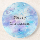 アクアブルーパープルアイススノークリスマス コースター (正面)