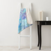 アクアブルーパープルアイススノークリスマス シェルパブランケット (インサイチュ)