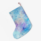 アクアブルーパープルアイススノークリスマス スモールクリスマスストッキング (裏面 (吊り時))