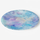 アクアブルーパープルアイススノークリスマス ペーパープレート (アングル)