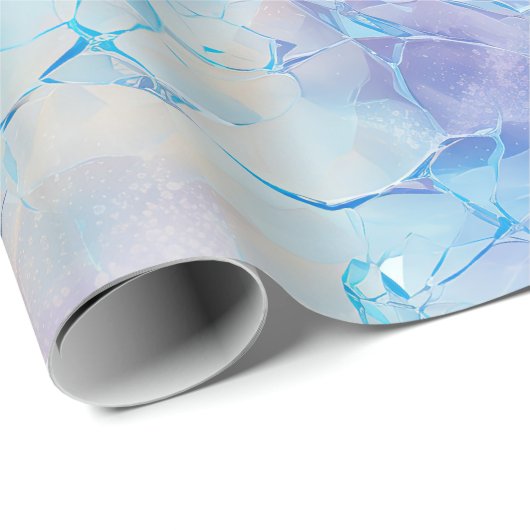 アクアブルーパープルアイススノークリスマス ラッピングペーパー (ロールコーナー)