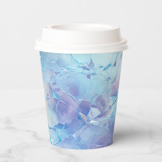 アクアブルーパープルアイススノークリスマス 紙コップ (裏面)