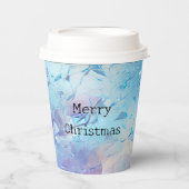 アクアブルーパープルアイススノークリスマス 紙コップ (正面)
