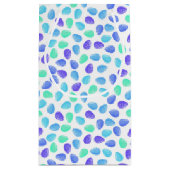 アクアブルーパープルウォーターカラーイースターエッグ スモールペーパーバッグ (裏面)