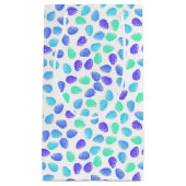 アクアブルーパープルウォーターカラーイースターエッグ スモールペーパーバッグ (正面)