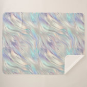 アクアブルーパープルパールホワイトクリスマス シェルパブランケット (正面(横))