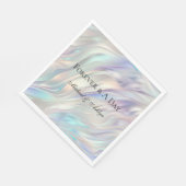 アクアブルーパープルパールホワイト結婚ズ スタンダードランチョンナプキン (角)