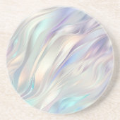 アクアブルーパープルパールホワイト コースター (正面)