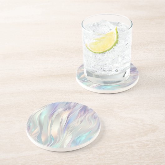 アクアブルーパープルパールホワイト コースター (側面)