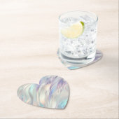 アクアブルーパープルパールホワイト ペーパーコースター (インサイチュ)