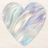 アクアブルーパープルパールホワイト ペーパーコースター (正面)