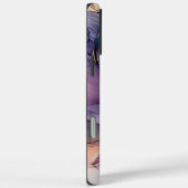 アクアブルーパープル金ゴールドフローラ Case-Mate iPhoneケース (裏面 / 右)