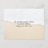 アクアブルーパームツリーズトロピカルホリデーグリーティング シーズンポストカード (裏面)