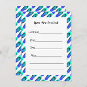 アクアブルービーチサンダルフラット招待状 招待状 (正面/裏面)