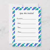 アクアブルービーチサンダルフラット招待状 招待状 (正面)