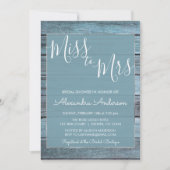 アクアブルービーチ恋しく思ハウストミセスブライダルシャワー 招待状 (正面)