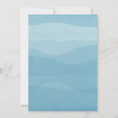 アクアブルービーチ結婚式招待状と金ゴールドハート 招待状 (裏面)