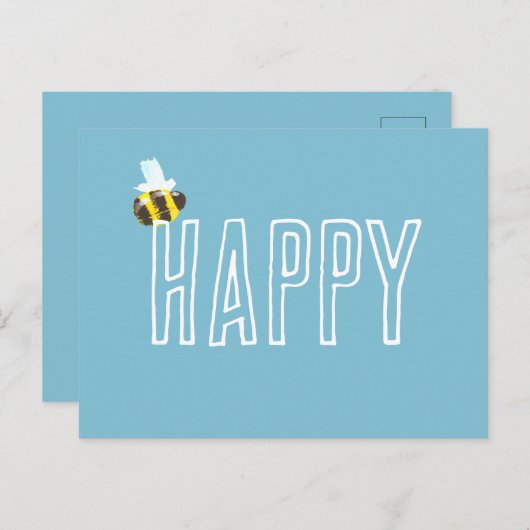 アクアブルービーハッピー ポストカード (正面/裏面)