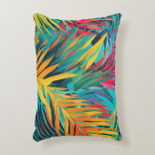 アクアブルーピンクカラフルパーム離れズ アクセントクッション (正面(垂直))