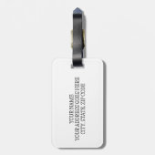 アクアブルーピンクグラデーションシー銀河系抽象芸術 ラゲッジタグ (裏面縦)