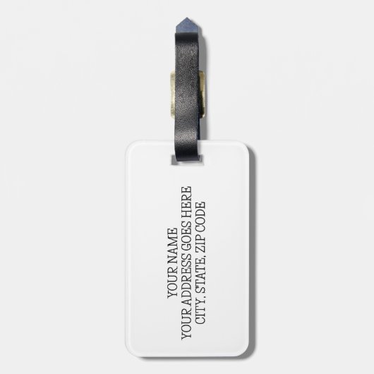 アクアブルーピンクグラデーションシー銀河系抽象芸術 ラゲッジタグ (裏面縦)