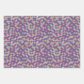 アクアブルーピンクパープル金ゴールドグリッターマーメイド ラッピングペーパーシート (正面2)