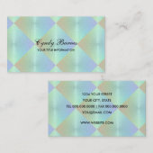 アクアブルーピンクパールルックタイル 名刺 (正面/裏面)