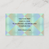 アクアブルーピンクパールルックタイル 名刺 (裏面)