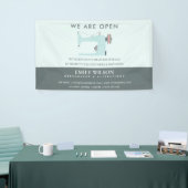 アクアブルーピンク裁縫ミシンのテーラーリオープン 横断幕 (トレードショー)