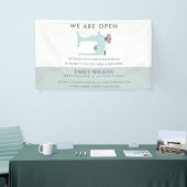 アクアブルーピンク裁縫機テーラーリオープン 横断幕 (トレードショー)